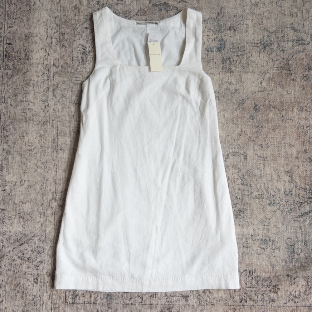 NWT Abercrombie & Fitch Linen-Blend Shift Mini Dress